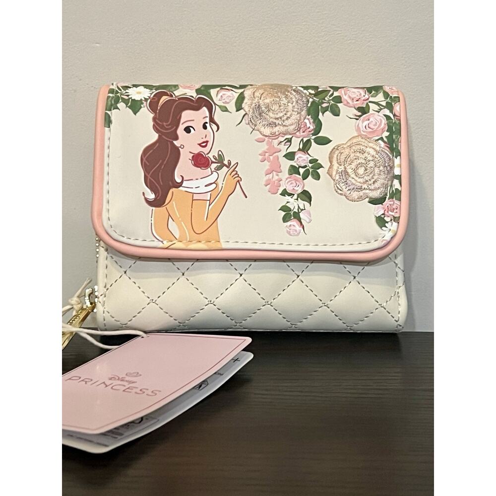 Loungefly Disney Beauty and The Beast Quilted Belle Mini Backpack Wallet Set - Picture 6 of 9